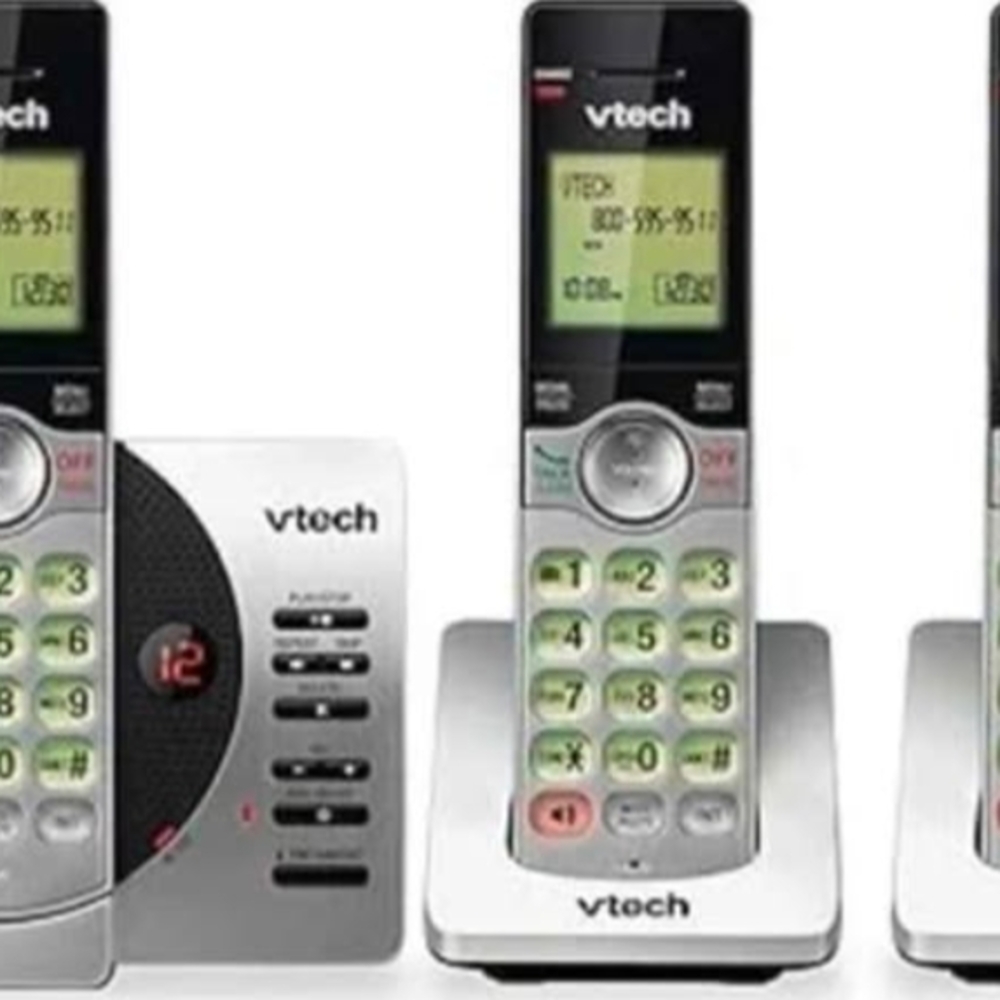 NEW- VTech DECT 6.0 Three Handset Cordless Phone with CID